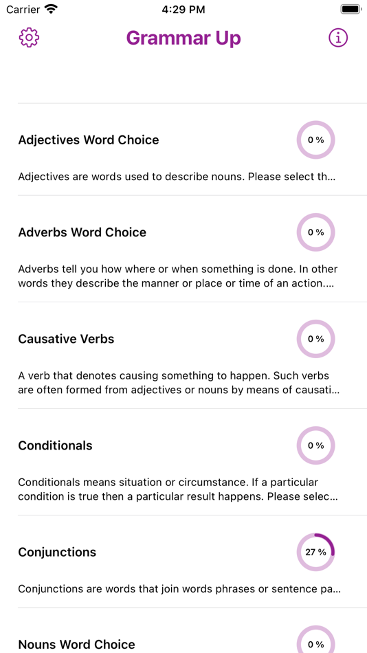 Grammar Up : 1800 Questions - 14 - (iOS)