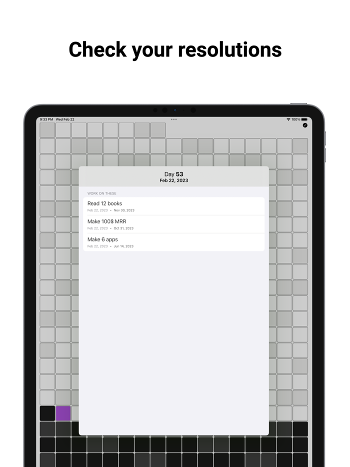 Yearly Progress and Resolution