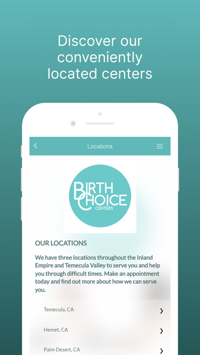 Birth Choice Centers Screenshot