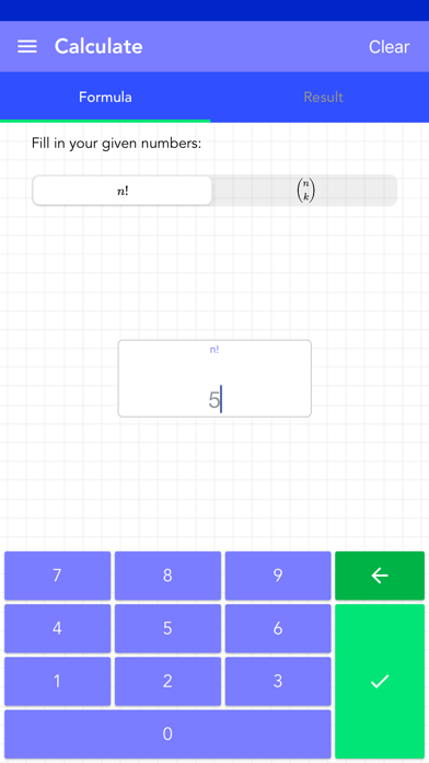 Binomial Coefficient Screenshot