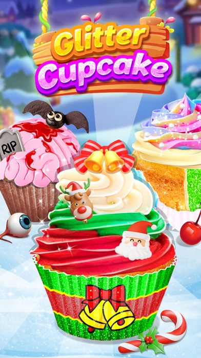 Glitter Cupcake Desserts Screenshot