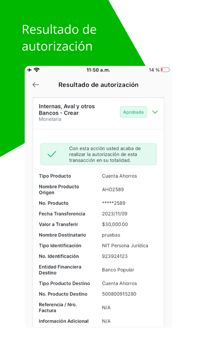 Banco Popular Empresas Screenshot