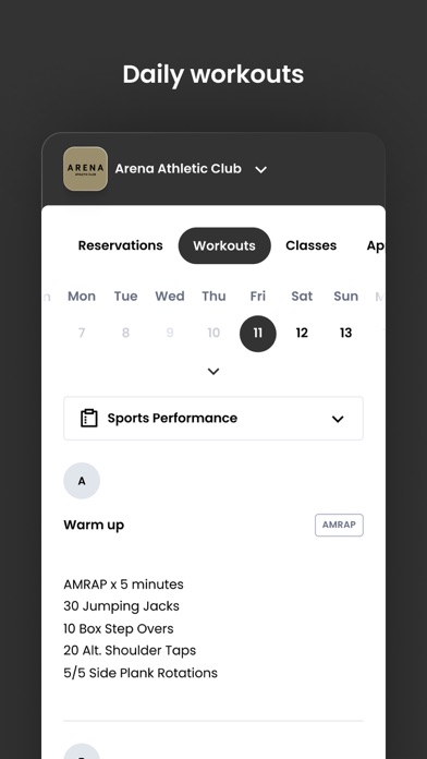 Arena Athletic Club Screenshot