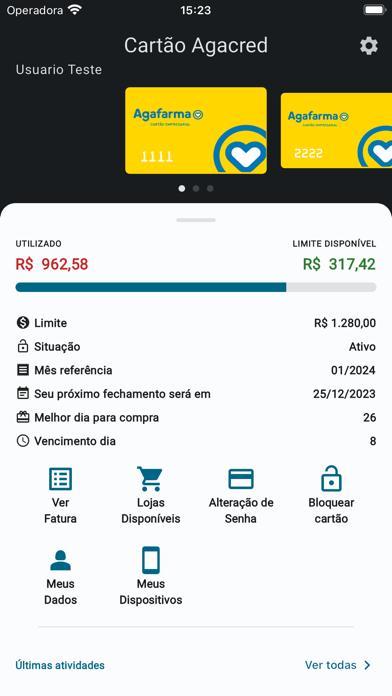 Cartão Agacred Screenshot