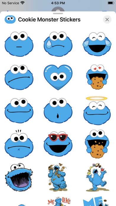 Cookie Monster Stickers Screenshot