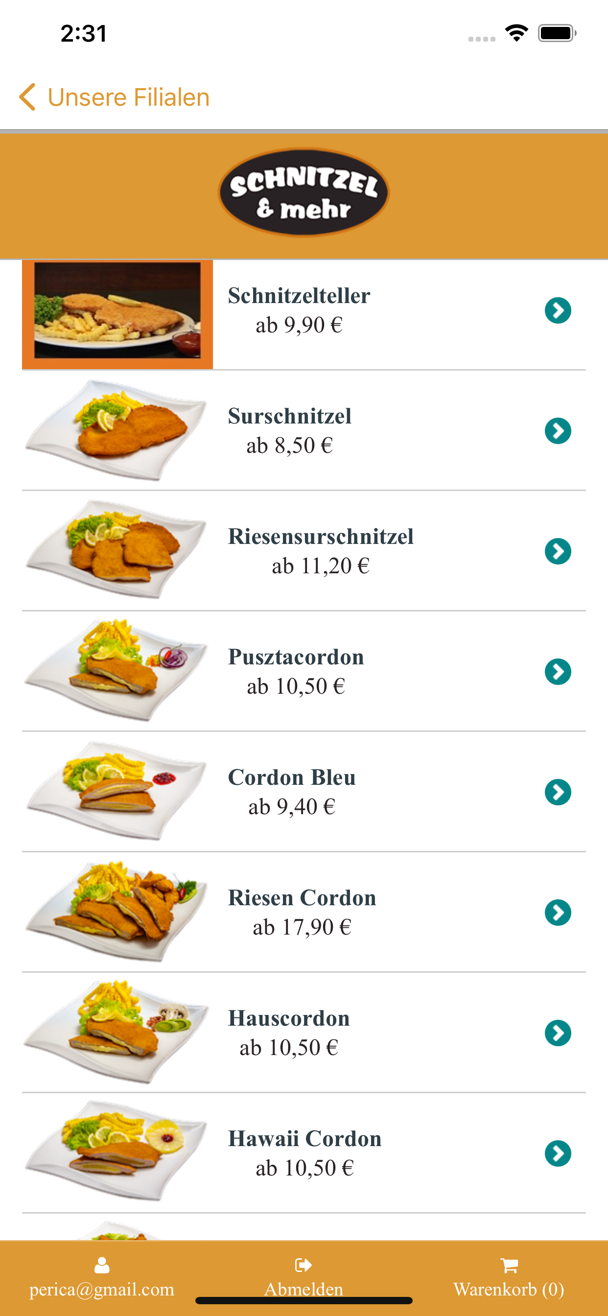 Schnitzel und mehr