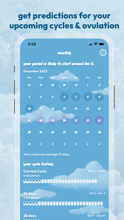 Monthly PRIVATE Period Tracker