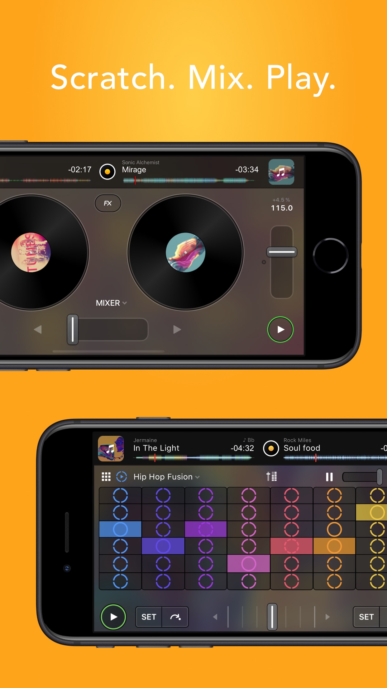 Screenshot do app djay - DJ App & AI Mixer