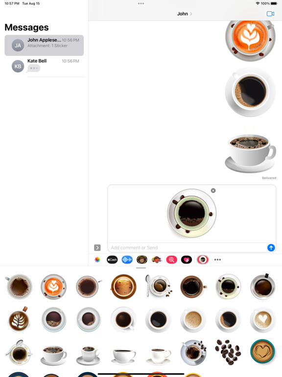 Screenshot #6 pour Latte Coffee Stickers