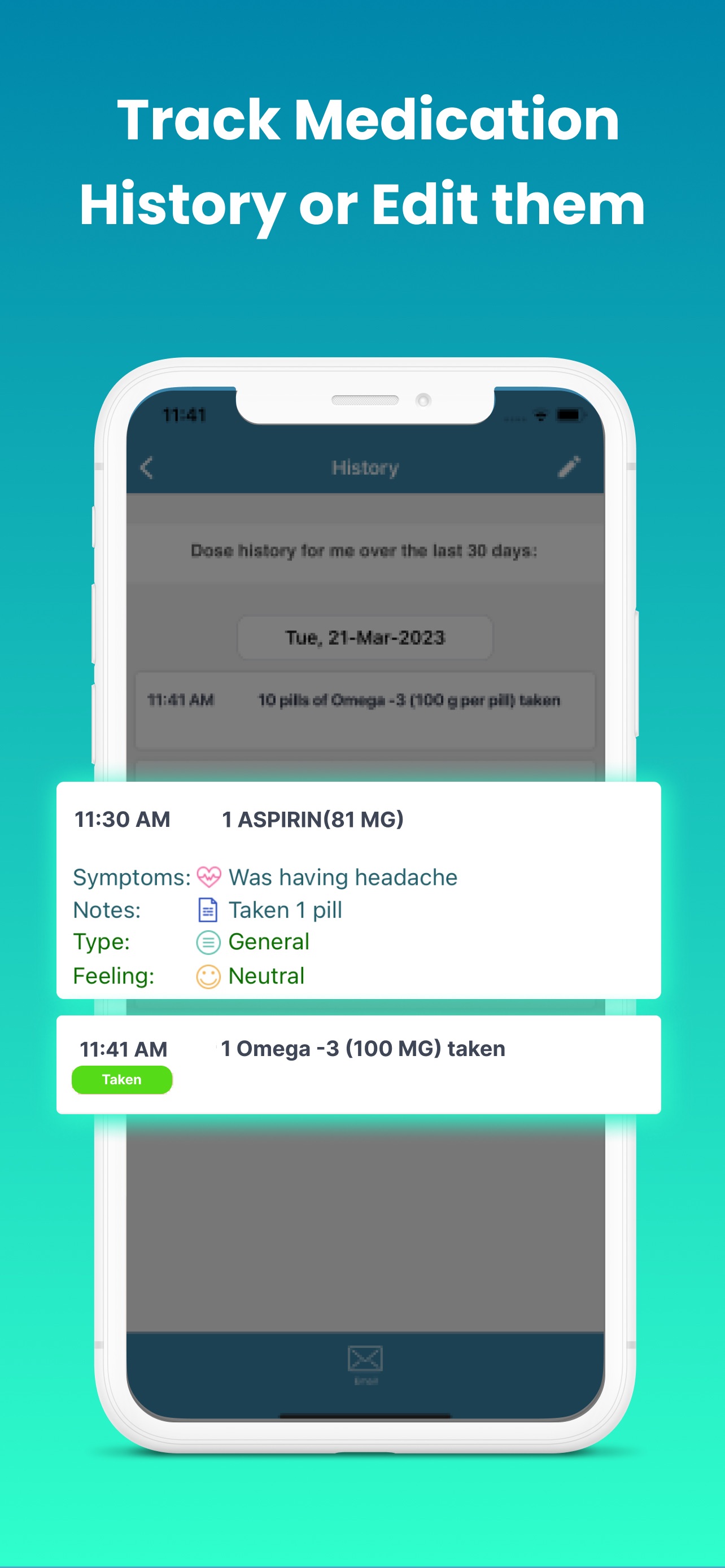 Dosecast: 내 알약 알림 앱 스크린샷 6