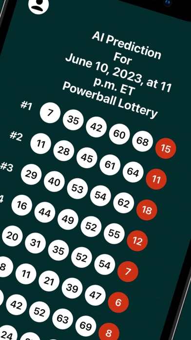 Powerball.ai Number Prediction Screenshot