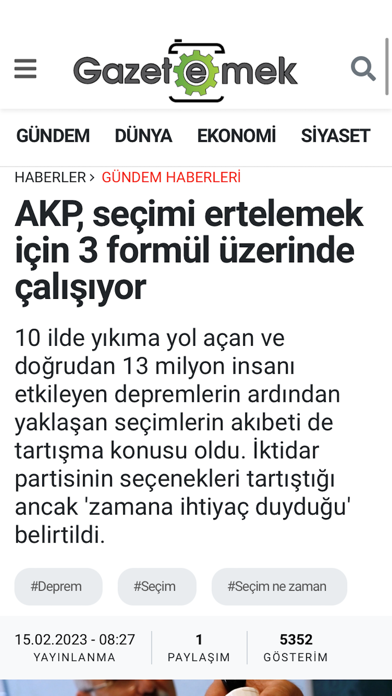 Gazete Emek Screenshot