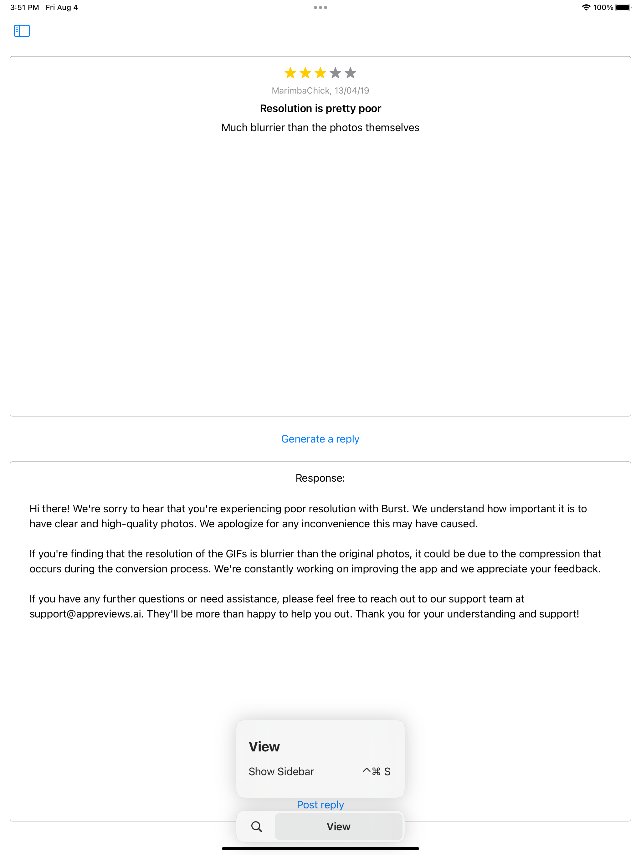 AppReviews.ai - review replies