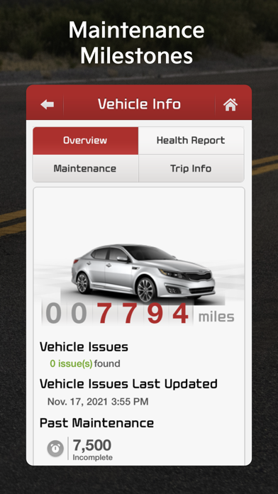 Kia eServices Screenshot