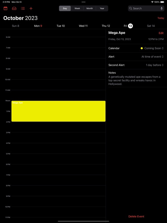 Coming-Soon iPad screenshot 7 - Entertainment app