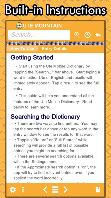 Ute Mobile Dictionary Screenshot
