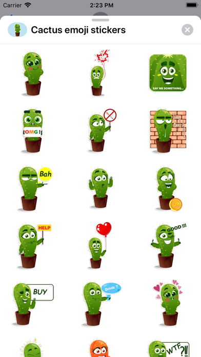 Screenshot #1 pour Cactus stickers - Funny emoji