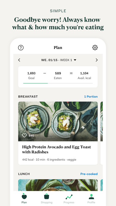 Upfit Meal Planner Screenshot