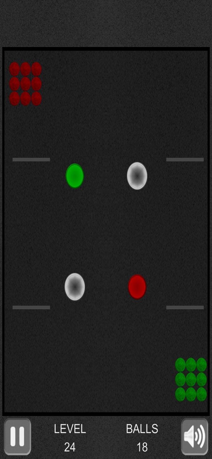 Colored balls and holes