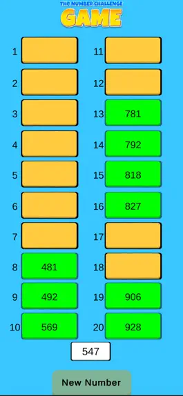 Game screenshot The Number Challenge Game hack