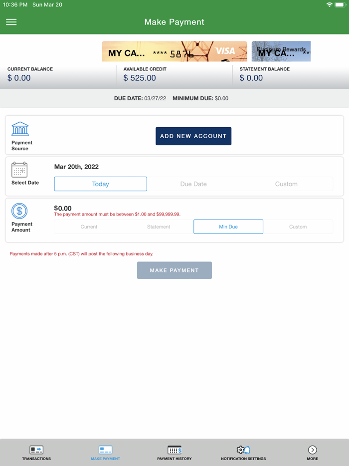 Card Control Dominion Energy