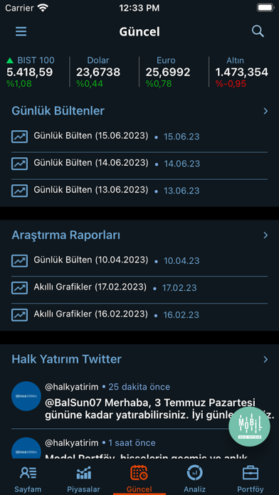 Halk Yatırım Mobil Screenshot