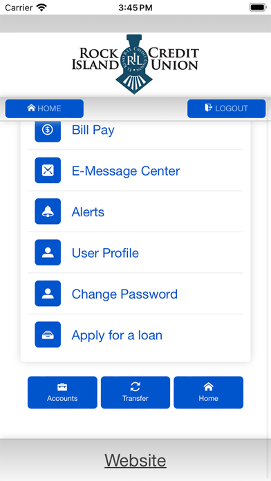 Rock Island Credit Union Screenshot