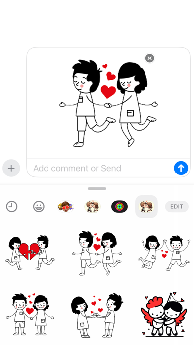 Love Couple Stickers Animatedのおすすめ画像4