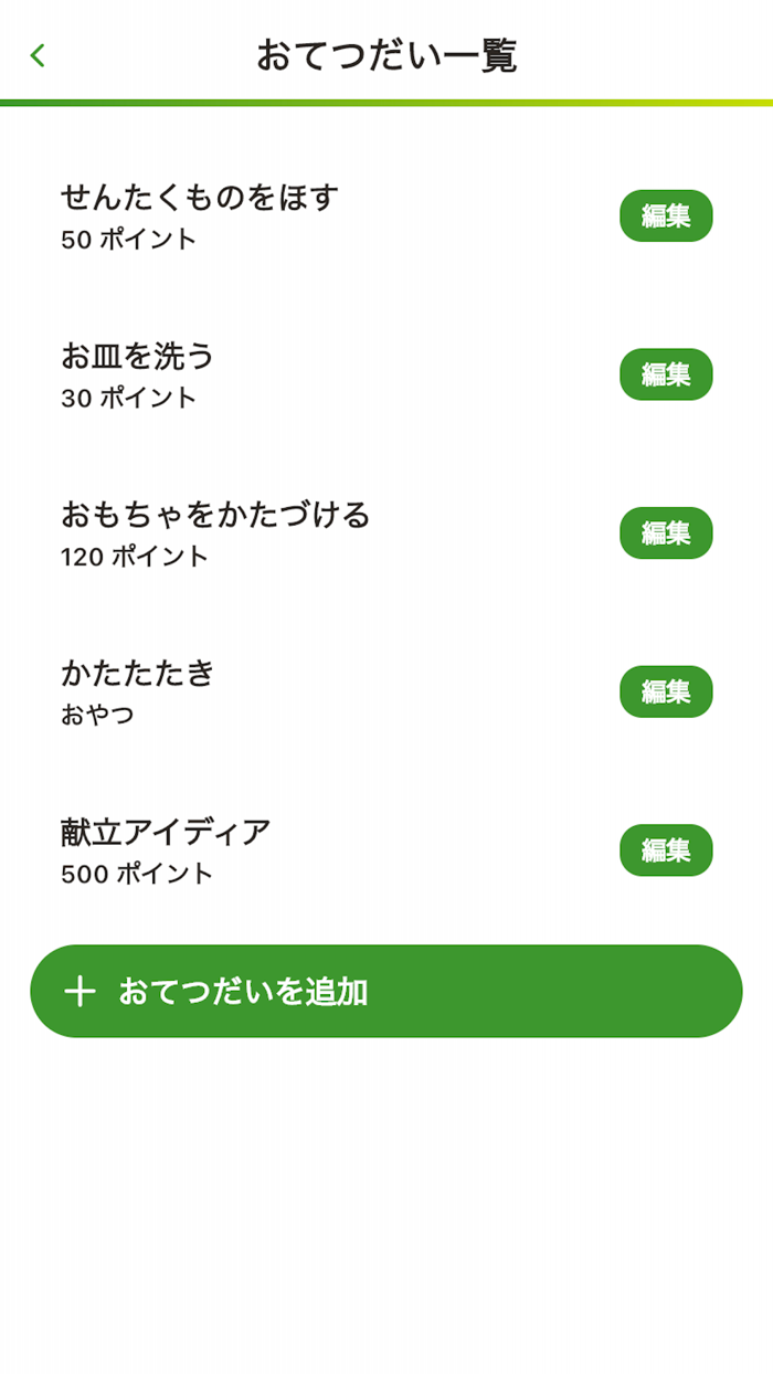 おてつだいノート