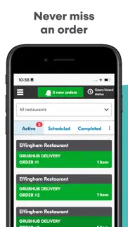 grubhub for restaurants iphone screenshot 2