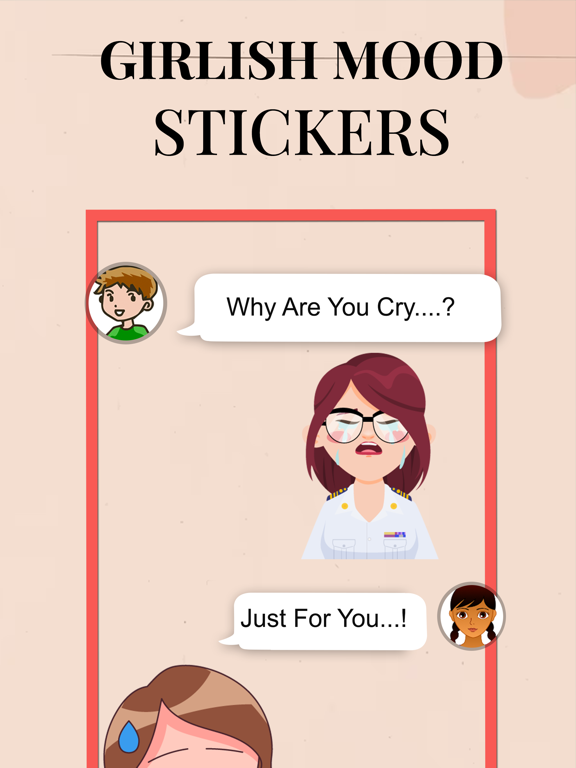 Screenshot #6 pour Girlish Mood Stickers