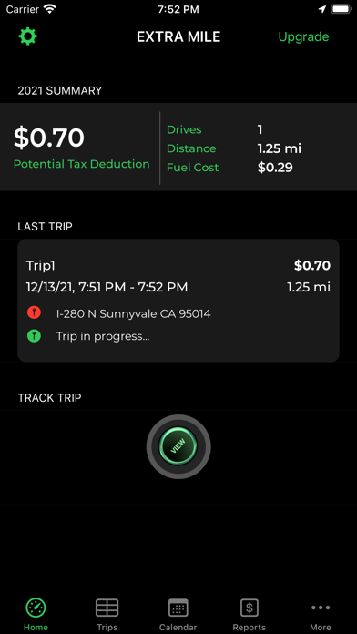 Extra Mile:IRS Mileage Tracker Screenshot