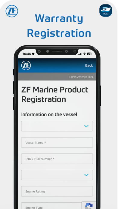 ZF Marine App Screenshot