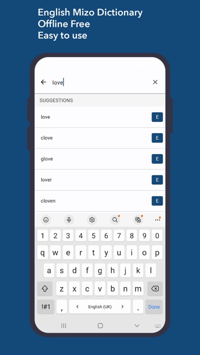 English Mizo Dictionary Screenshot