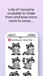 How to cancel & delete cute raccoon · sticker pack 2