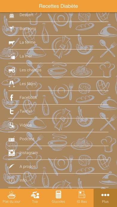 Recettes pour diabétiques Screenshot