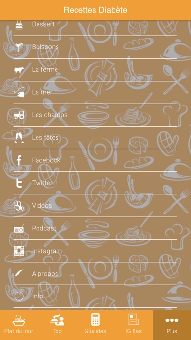 Recettes pour diabétiques Screenshot