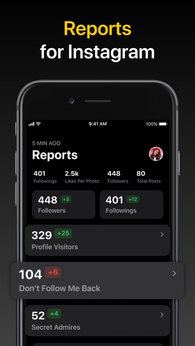 Followers Tracker - Reports Screenshot