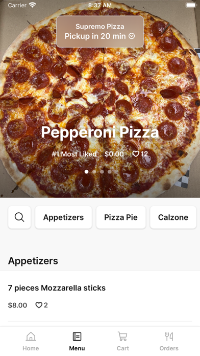 Supremo Pizza Authentico Screenshot