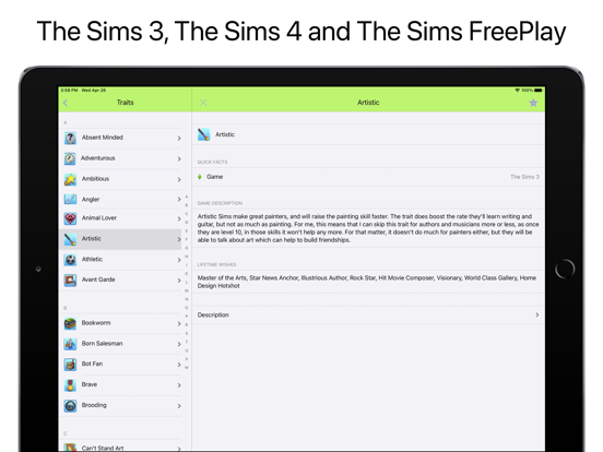 Screenshot #5 pour Pocket Wiki for The Sims