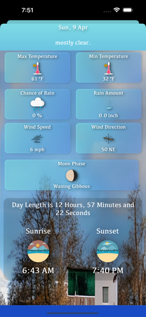 Météo : il fait beau dehors + Capture d'écran