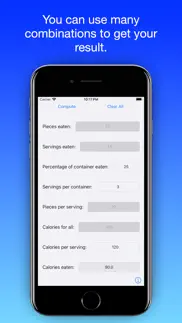 calorie helper iphone screenshot 1
