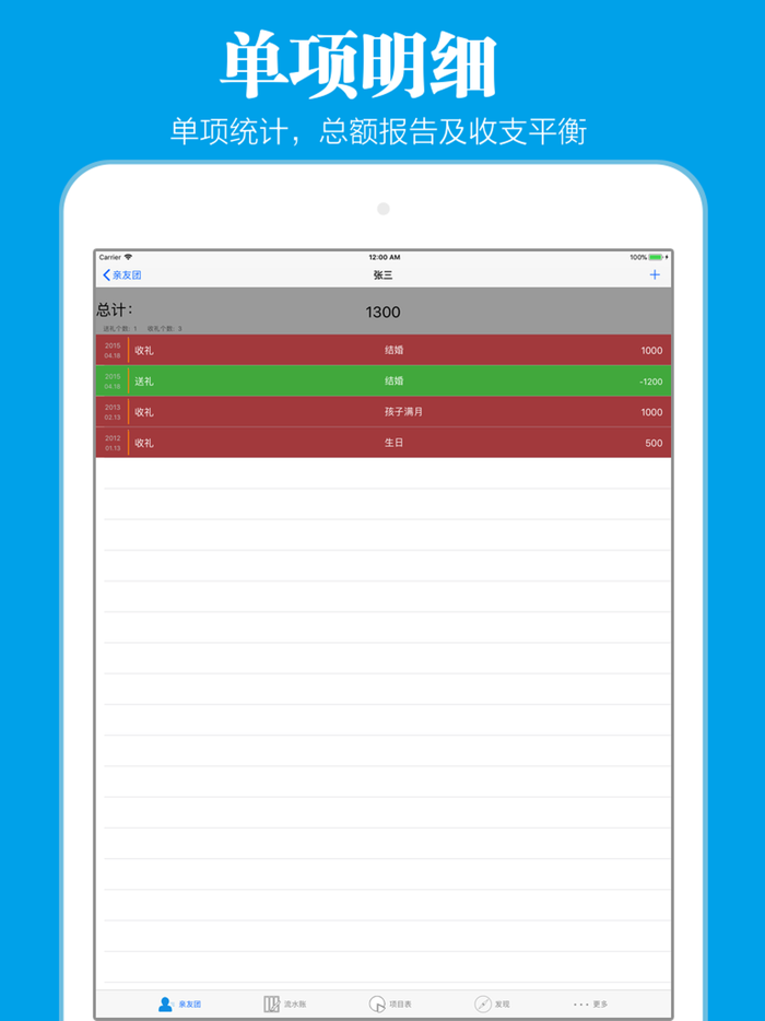 礼金簿－红包份子钱