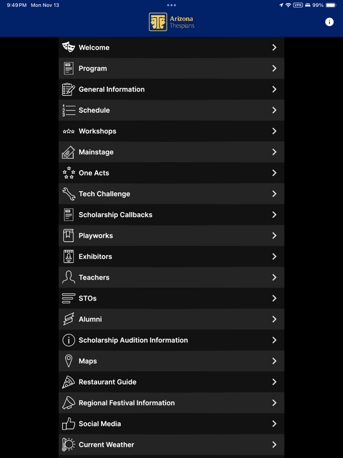 Arizona Thespians Events