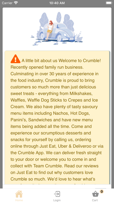 Crumble Coffee & Desserts Screenshot