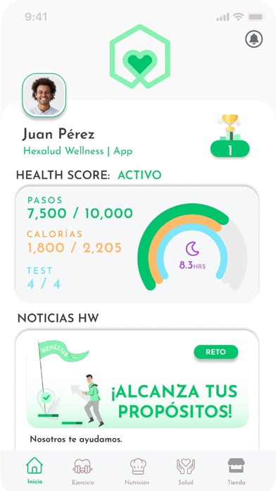 Hexalud Wellness App Screenshot