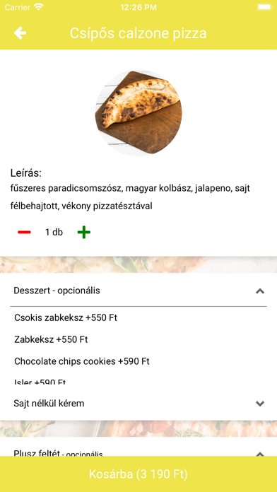 Milans Pizza Screenshot