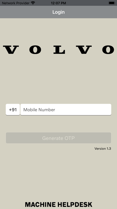 Volvo Machine Helpdesk Screenshot