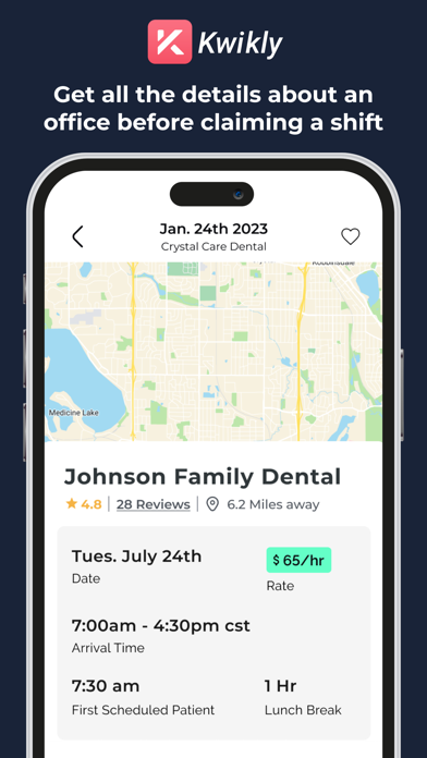 Kwikly - Dental Staffing Screenshot
