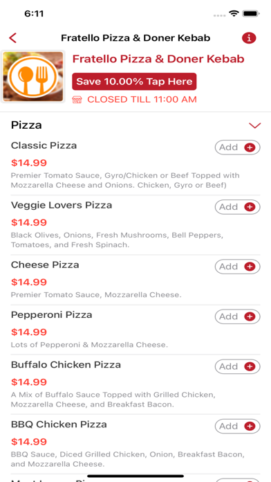 Fratello Pizza & Doner Kebab Screenshot